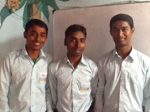 Raju 2, Raju 1 and Santu. Amazing young men who teach the children at New Hope